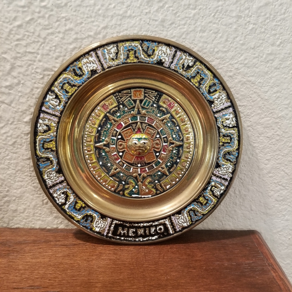 Mayan Calendar brass plate